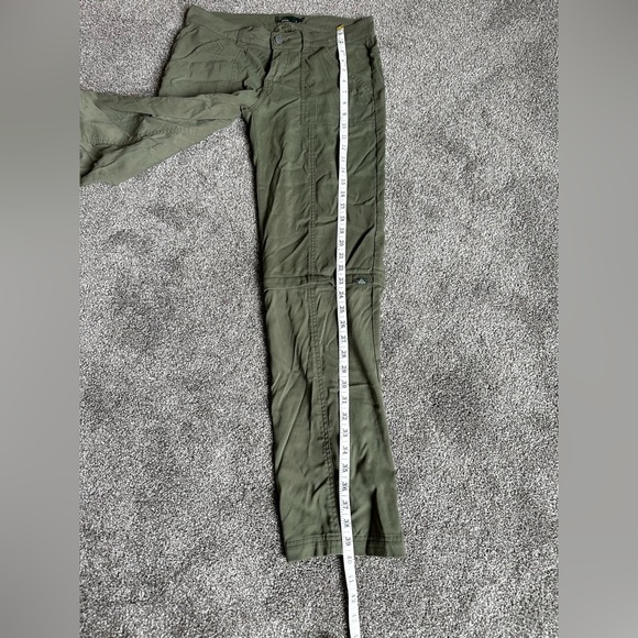 Prana Monarch Convertible Pants Womens size 4 Green Hiking Outdoor Zip Off Legs - Picture 7 of 10